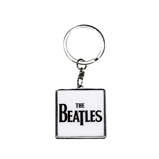 Keyring Metal - The Beatles - Logo (White) [Keyring Metal]