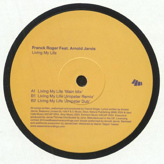 Franck ROGER feat ARNOLD JARVIS - Living My Life (inc Jimpster mixes)