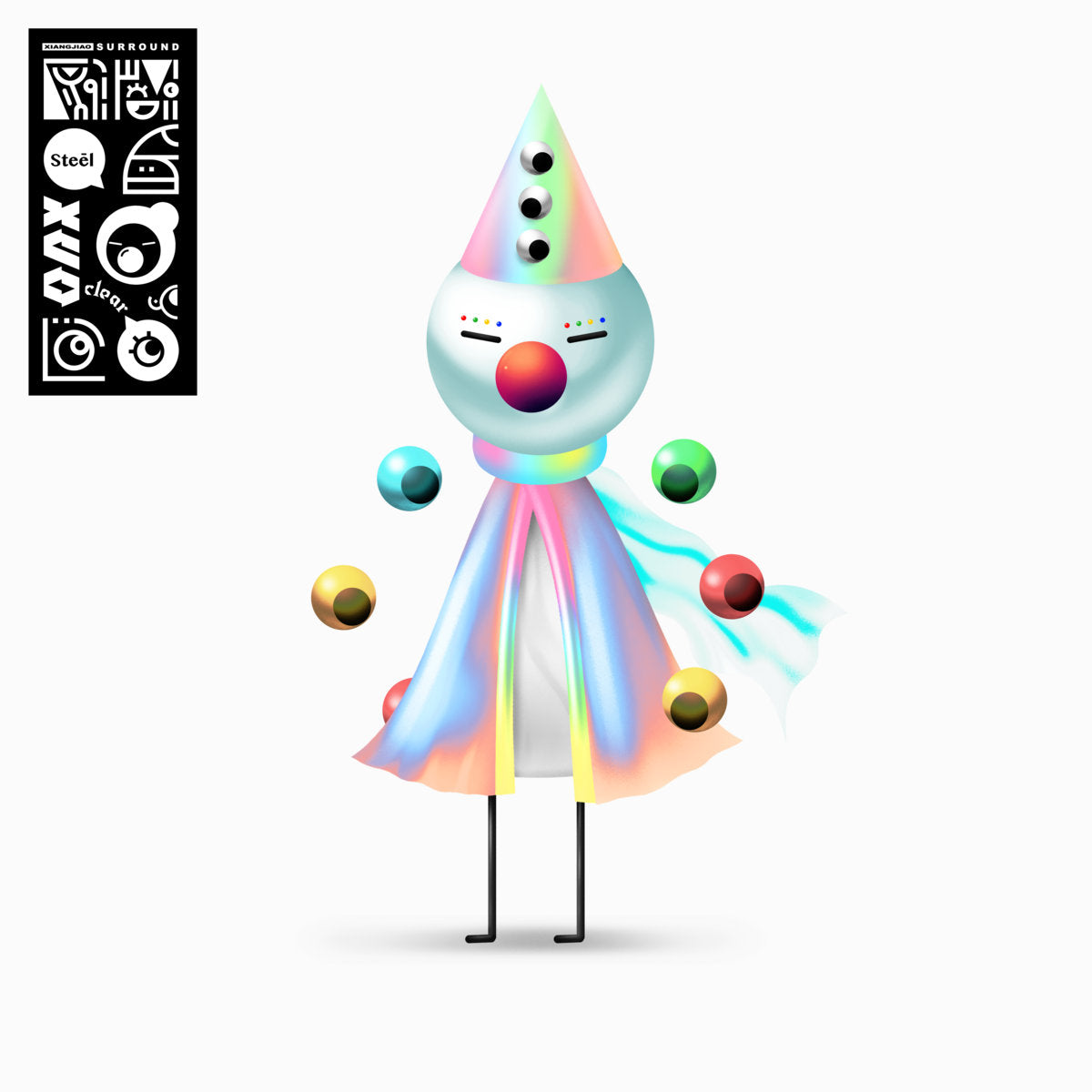 Iglooghost - Clear Tamei / Steel Mogu [Ltd Edition 2023 Repress - grey marbled coloured vinyl]