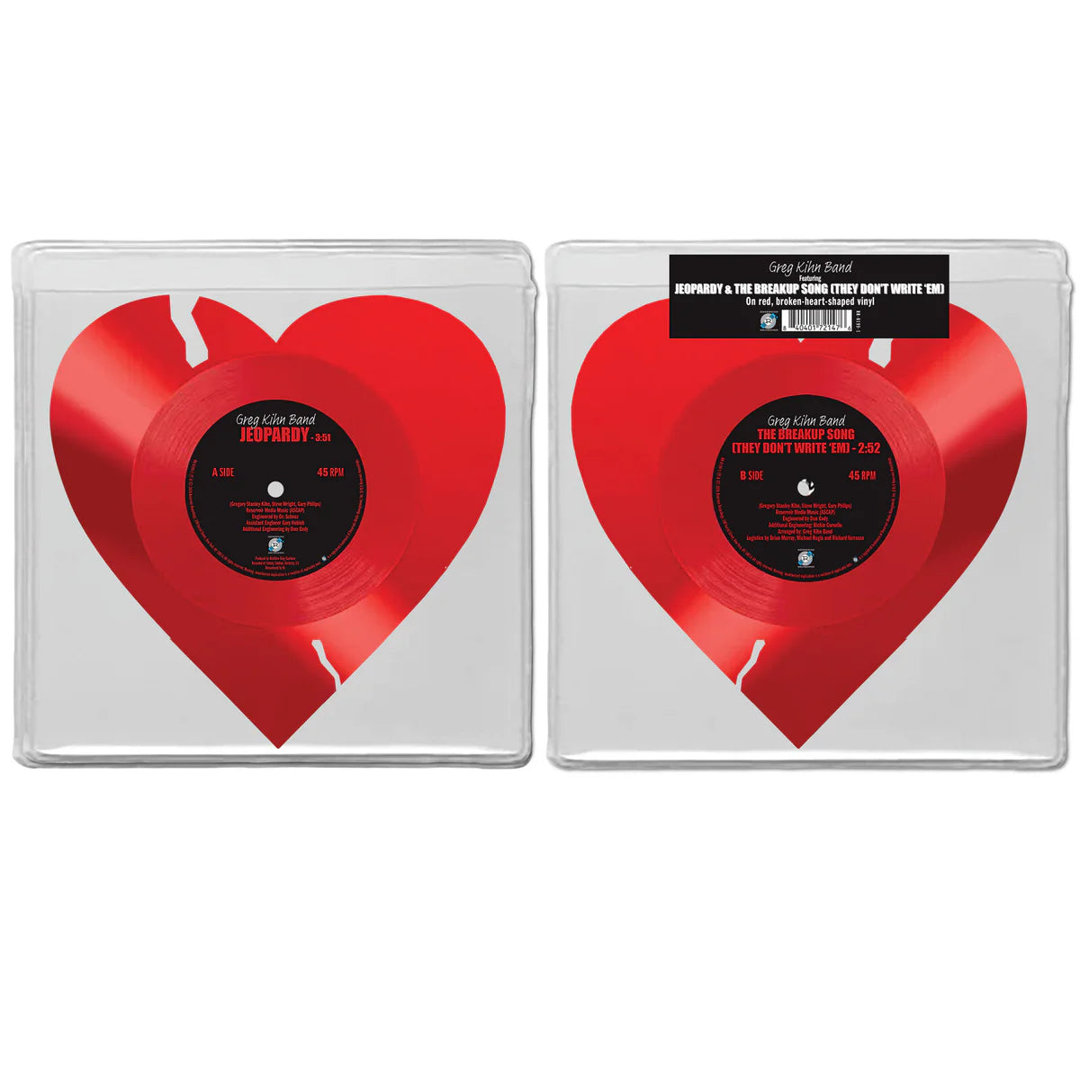 Greg Kihn Band - Jeopardy/The Breakup Song (They Don't Write 'Em) [7" red, cracked heart vinyl]