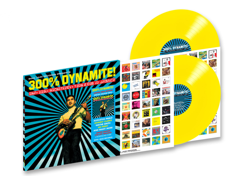 Soul Jazz Records presents - 300% DYNAMITE! Ska, Soul, Rocksteady, Funk and Dub in Jamaica [2LP Yellow]