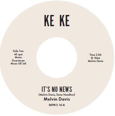 MELVIN DAVIS - WEDDING BELLS / IT'S NO NEWS [7" Vinyl]