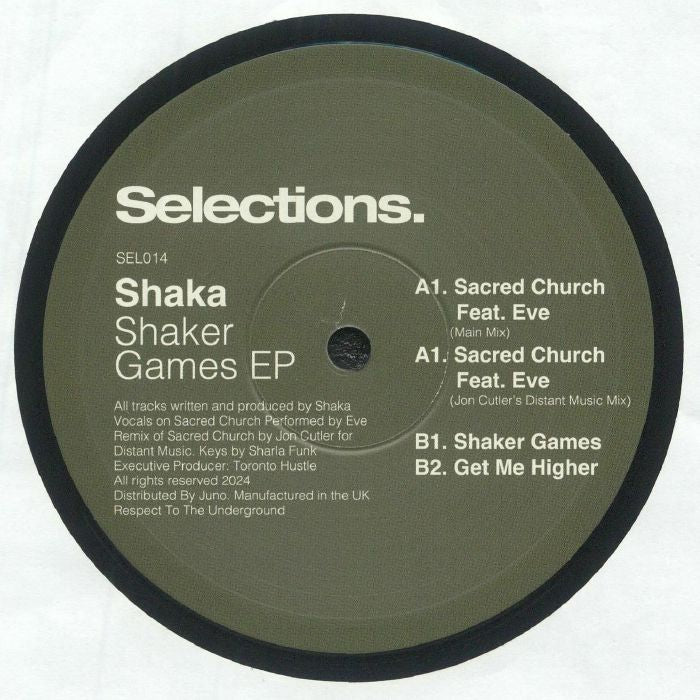 SHAKA - Shaker Games EP (inc Jon Cutler mix)
