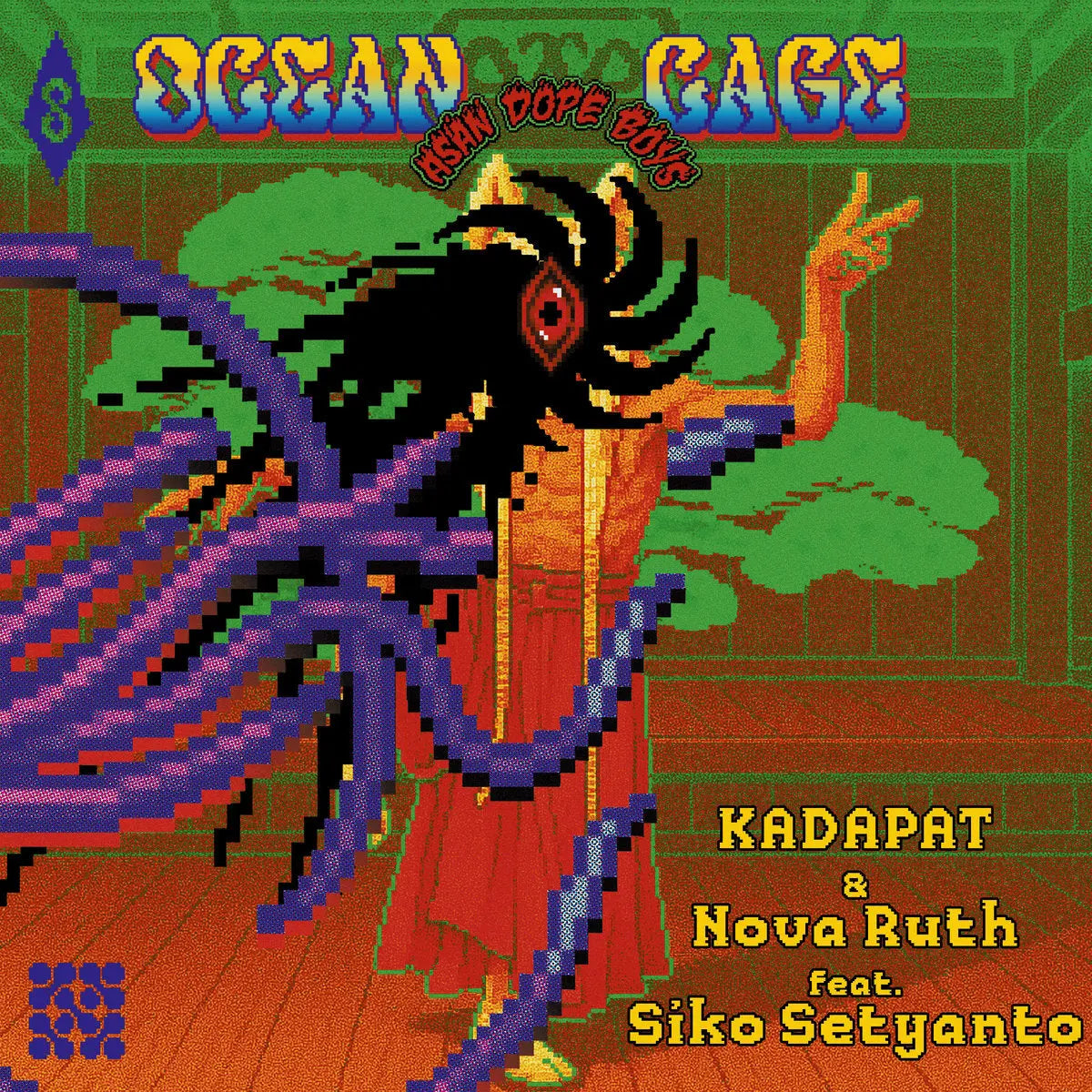 Kadapat & Nova Ruth Featuring Siko Setyanto - Ocean Cage (Blue Splattered Vinyl With 16-Page Sewn In Booklet)