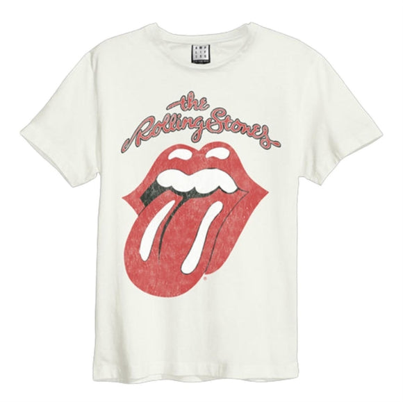 ROLLING STONES - Vintage Tongue White T-Shirt (White)