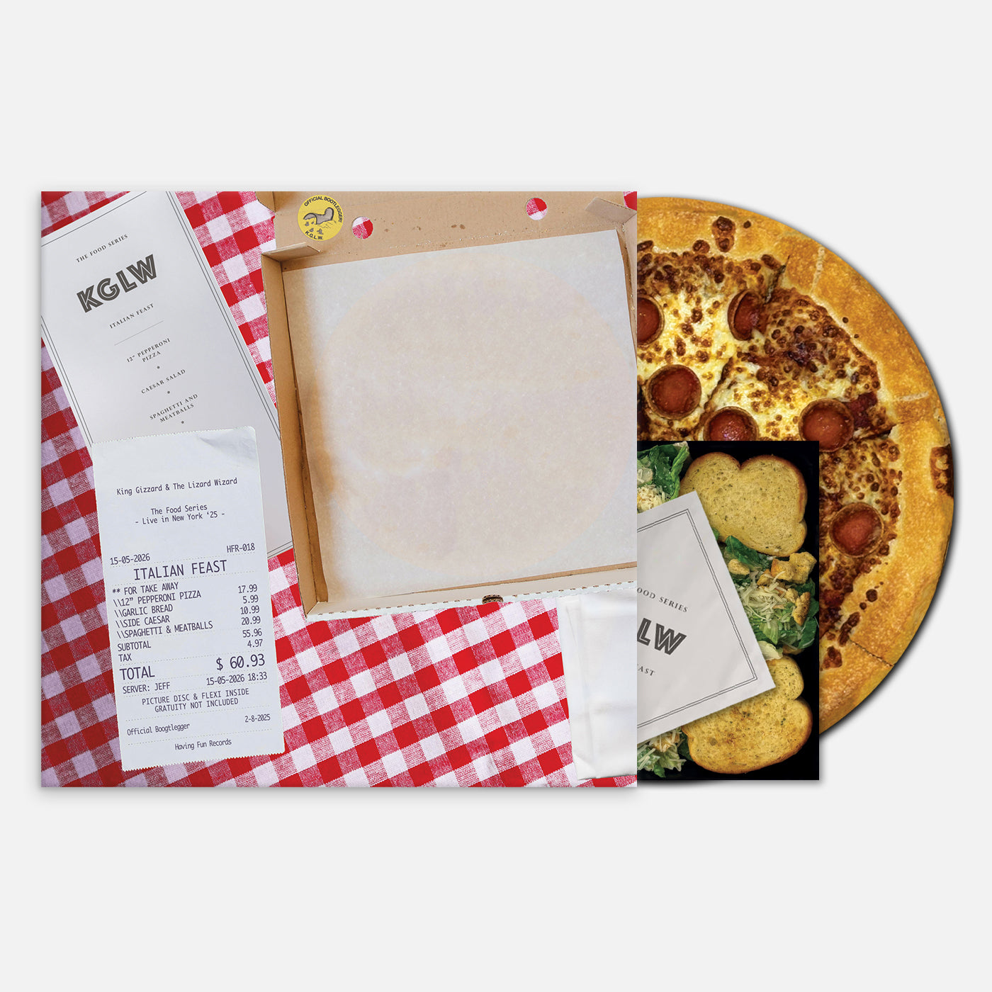 King Gizzard and The Lizard Wizard - Italian Feast (DELUXE EDITION, ITALIAN FEAST PIZZA & SPAGHETTI + MEATBALLS PICTURE DISC VINYL)