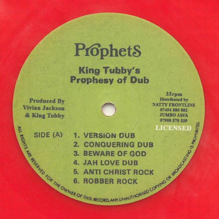 KING TUBBY - Prophesy Of Dub [Red LP]