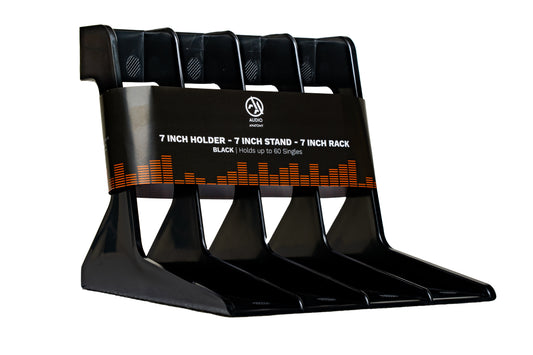 Vinyl Stand- 7 Inch Single Rack (Shaped - Hips Plastic) Black