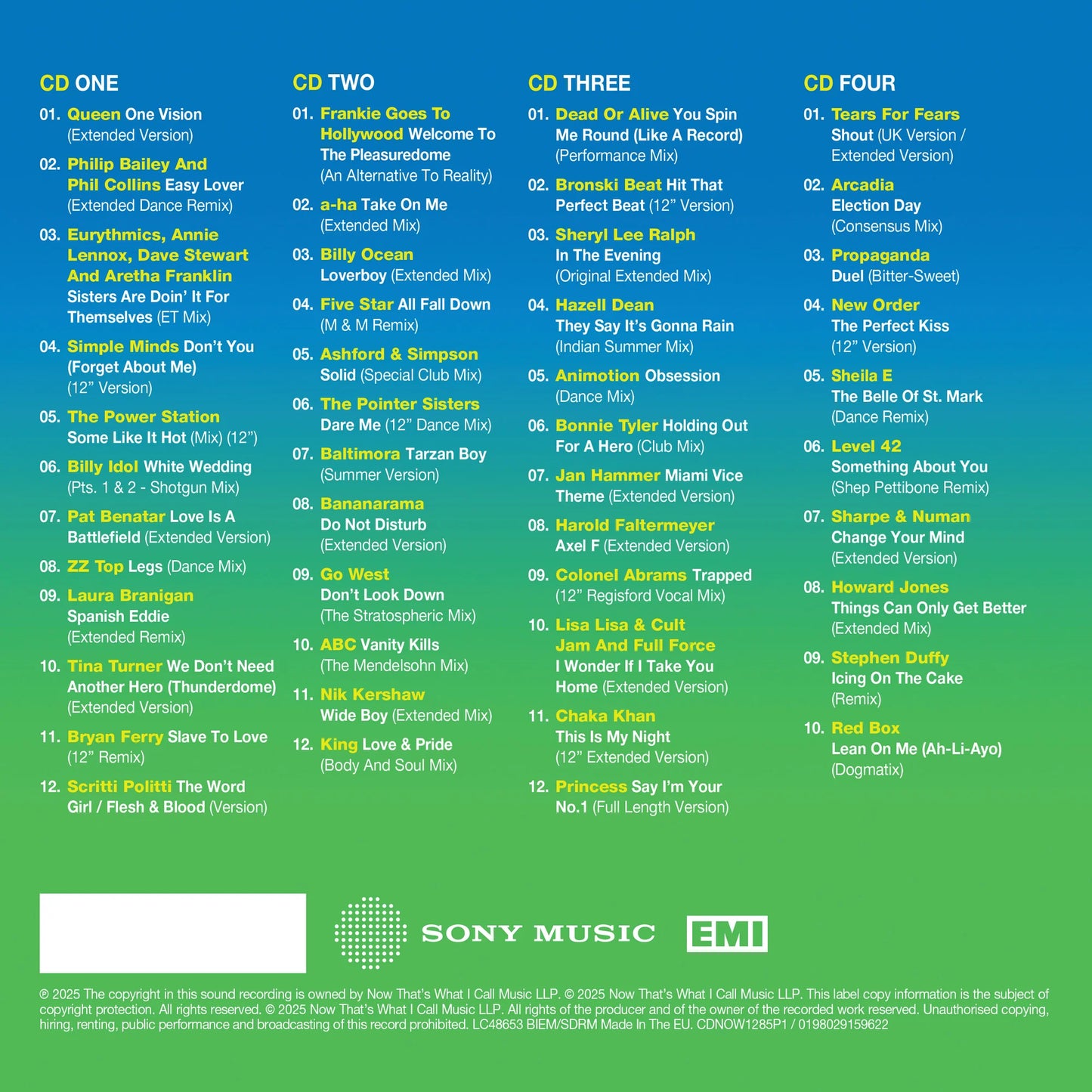 Various Artists - NOW 12" 80's: 1985 - Part 1 [4CD]