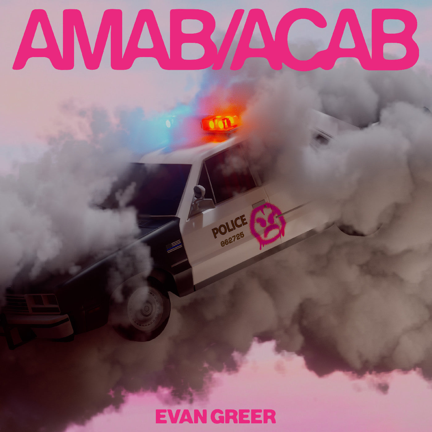 Evan Greer - AMAB/ACAB (CLEAR/PINK CLOUD VINYL)