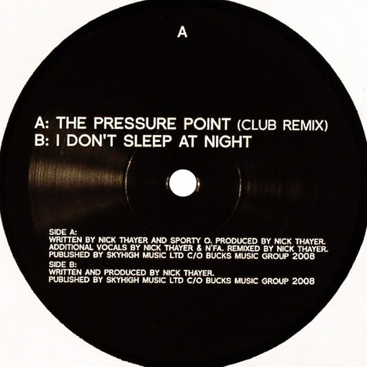 Nick Thayer – The Pressure Point / I Can't Sleep At Night (Vinyl)
