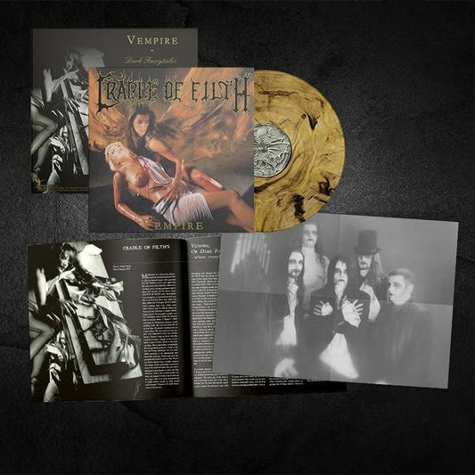 Cradle of Filth - Vempire, Or Dark Faerytales in Phallustein [orange & black wheat marbled vinyl 12"]