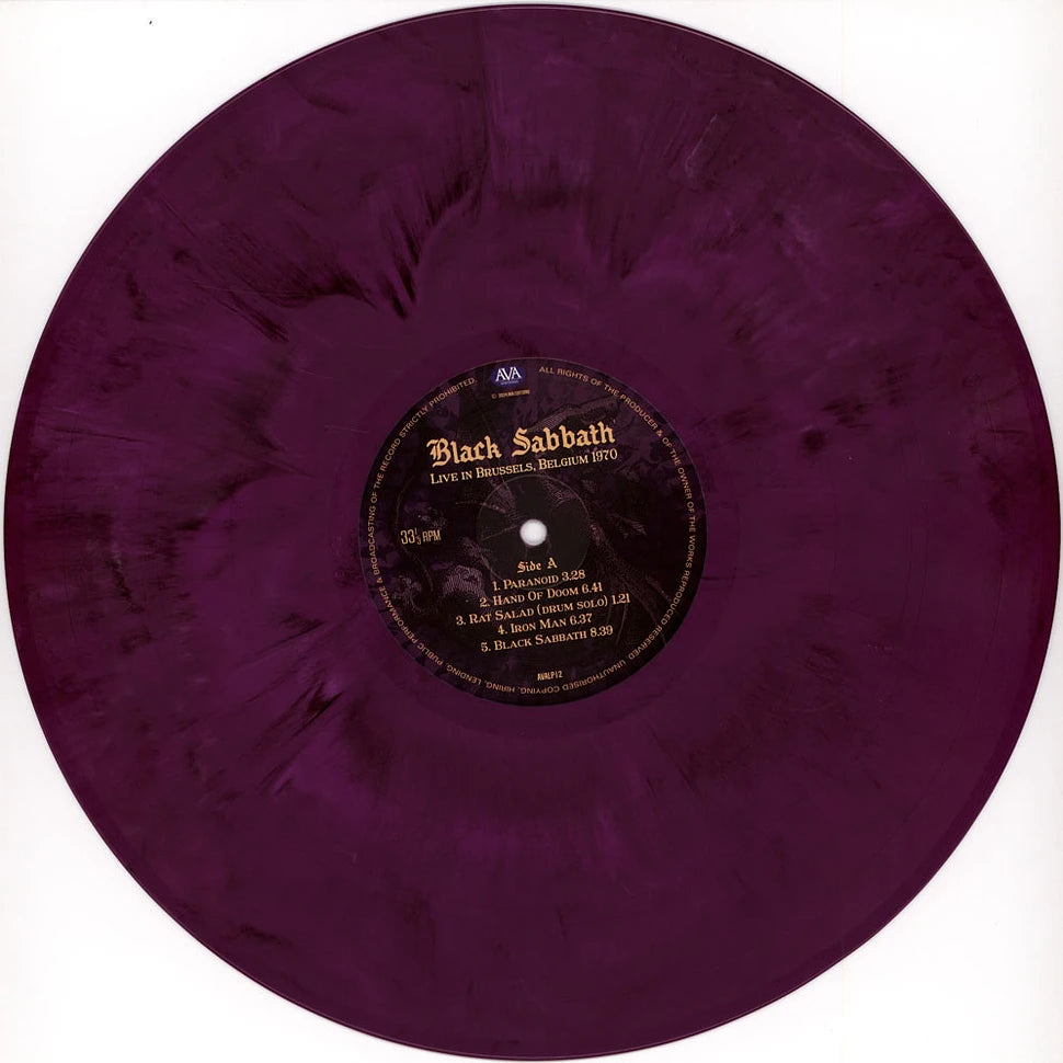 Black Sabbath - Live in Brussels, Belgium 1970 (Purple Marbled Vinyl)