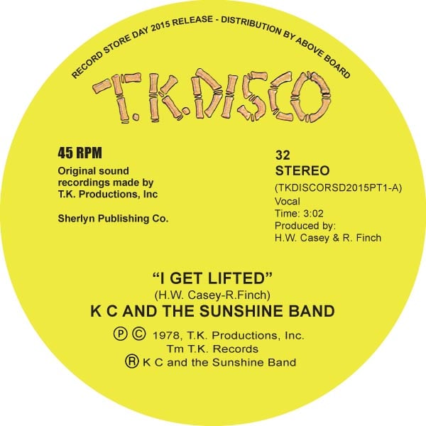 K C & The Sunshine Band - I Get Lifted - Todd Terje Edit [10" Vinyl]