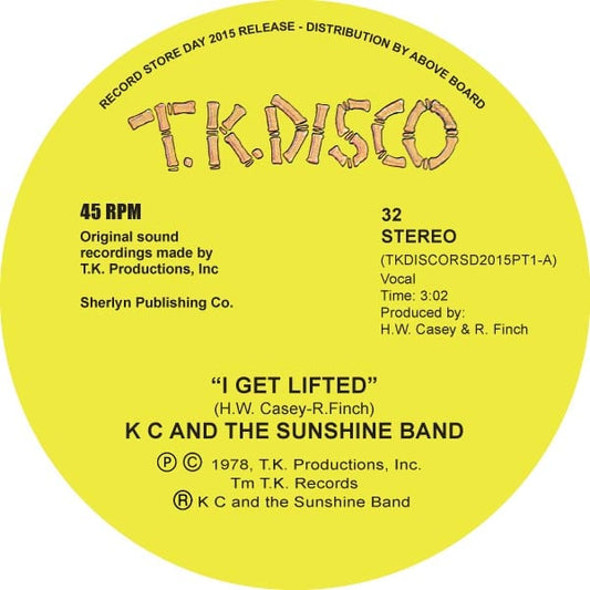 K C & The Sunshine Band - I Get Lifted - Todd Terje Edit [10" Vinyl]