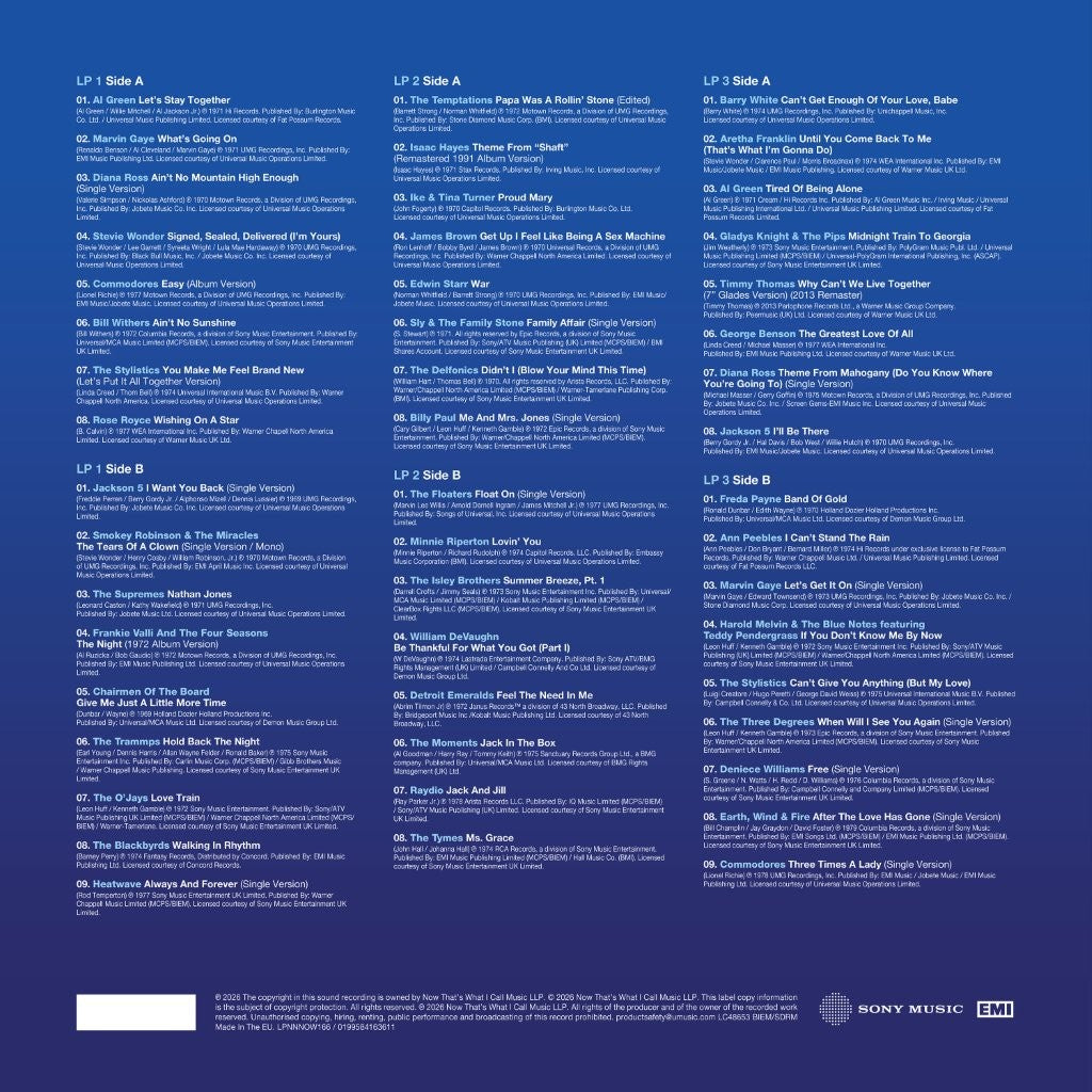 Various Artists - NOW That's What I Call 70s Soul [3LP Blue]