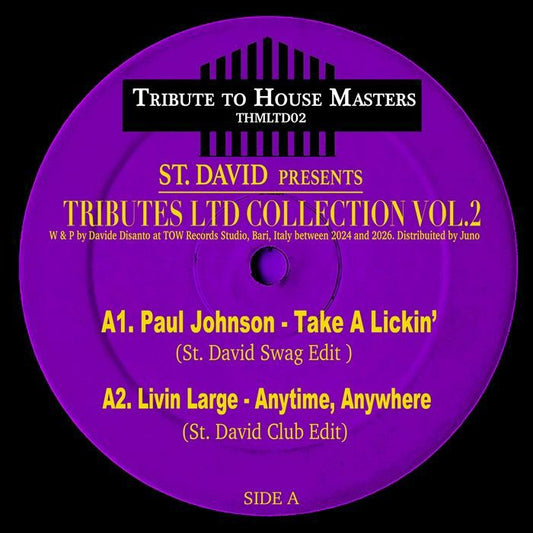 ST DAVID / PAUL JOHNSON / LIVIN LARGE / DJ PIERRE / BOHANNON - Tributes LTD Collection Vol 2
