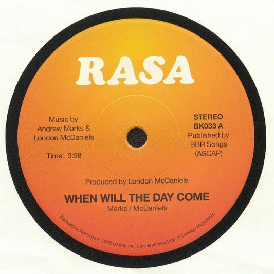 RASA - When Will The Day Come [7" Vinyl]