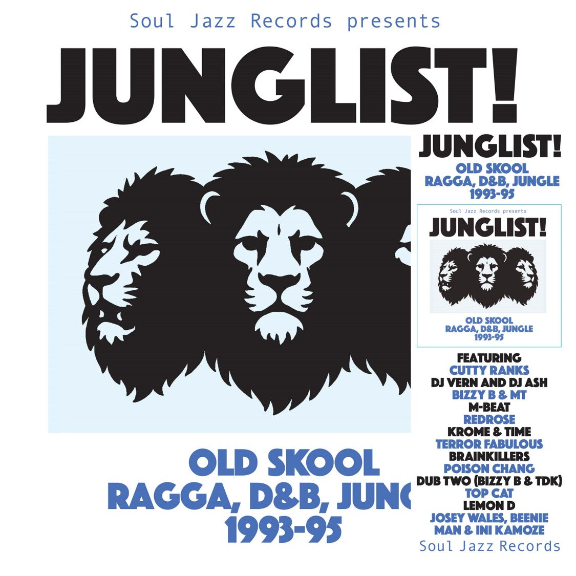 Soul Jazz Records Presents JUNGLIST! Old Skool Ragga, D&B, Jungle [2LP]