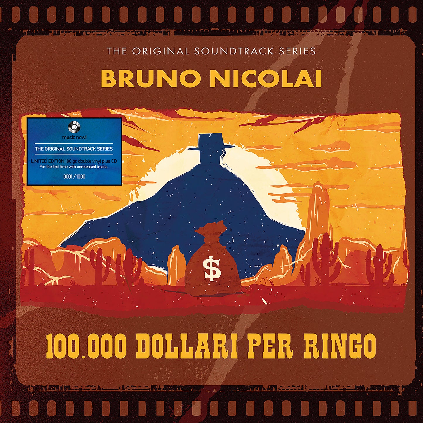 BRUNO NICOLAI - 100.000 Dollari Per Ringo - Original Soundtrack (Numbered Edition) (Transparent Orange Vinyl)[LP + CD]