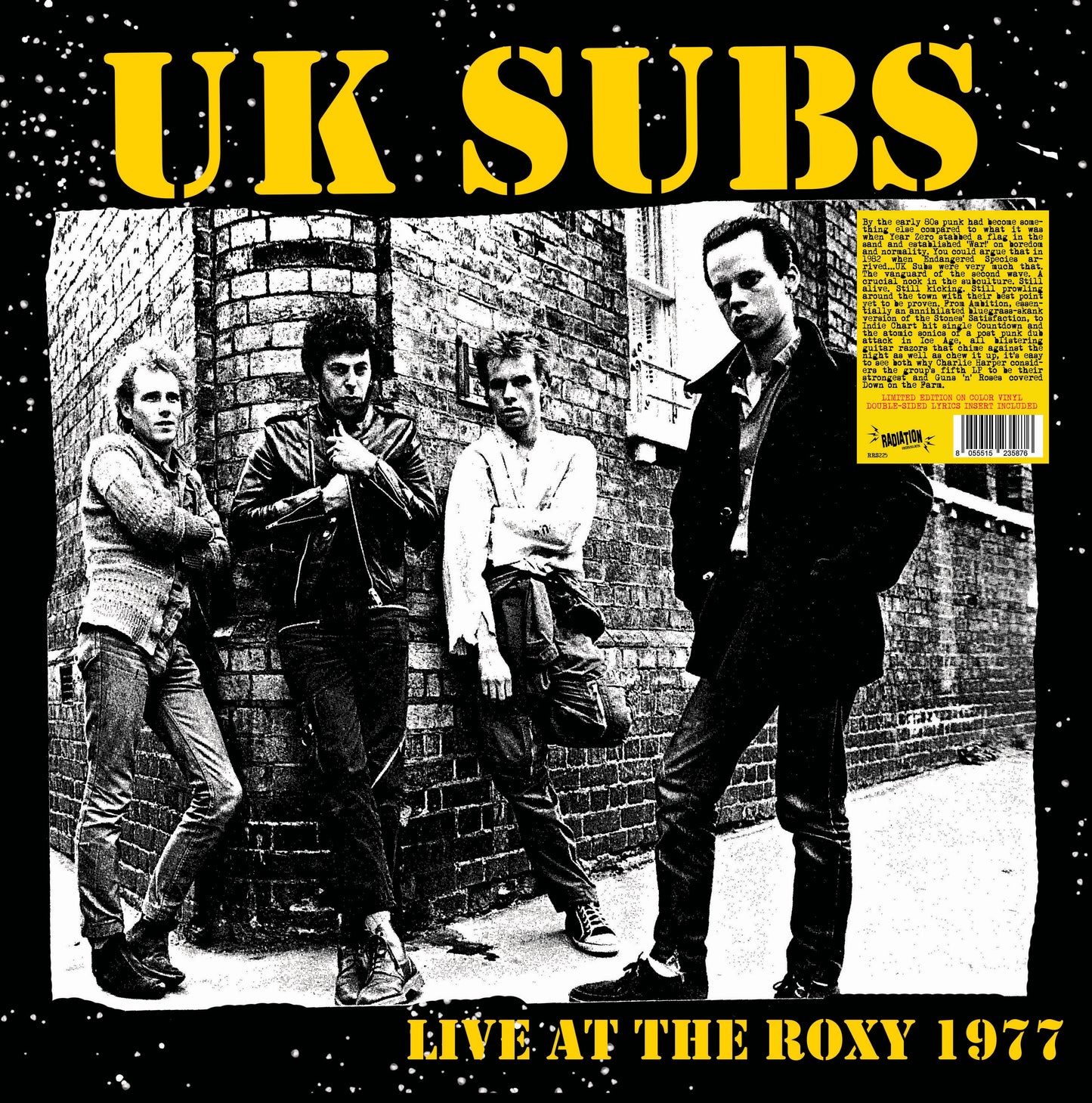 UK SUBS - LIVE AT THE ROXY [Yellow LP Vinyl]