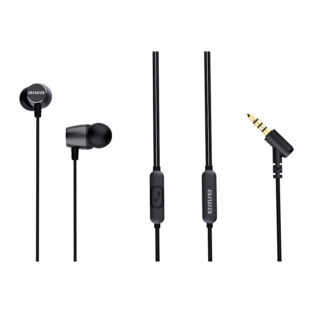 AIWA ESTM-30BK Ultra Compact Dynamic In-Earphone [Black]