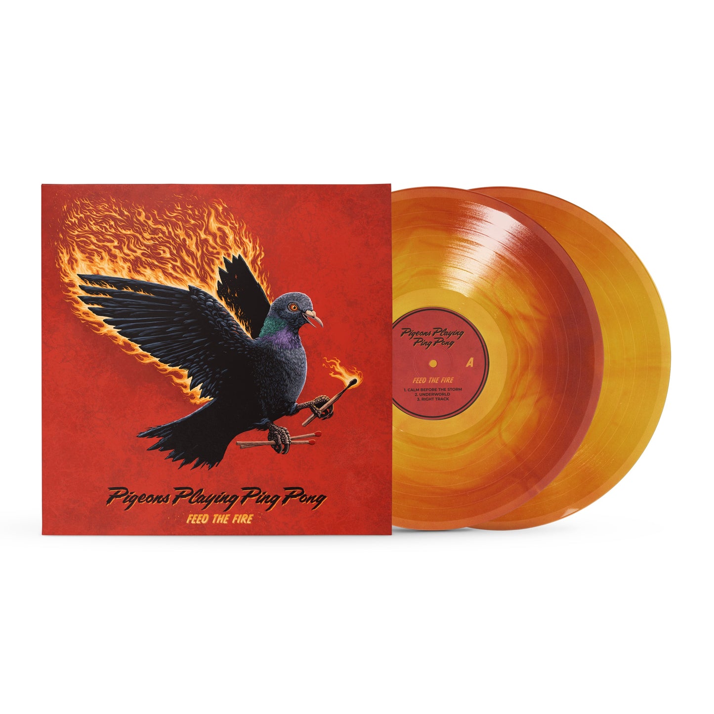 Pigeons Playing Ping Pong - Feed The Fire [double fire coloured 2LP]
