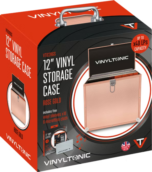 Vinyl Tonic Rose Gold LP Case (With Cloth & 10Pk Sleeves)