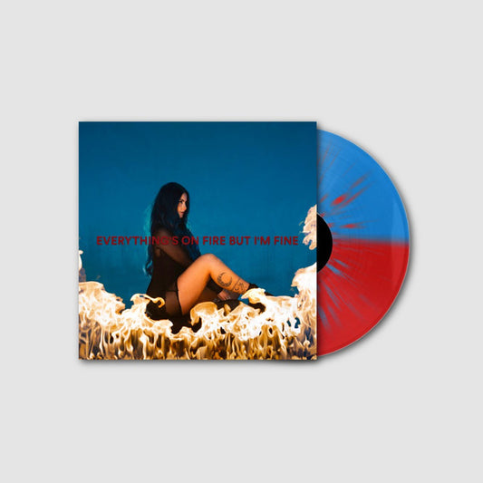 As December Falls - Everything's On Fire But I'm Fine [Blue/Red Splatter]