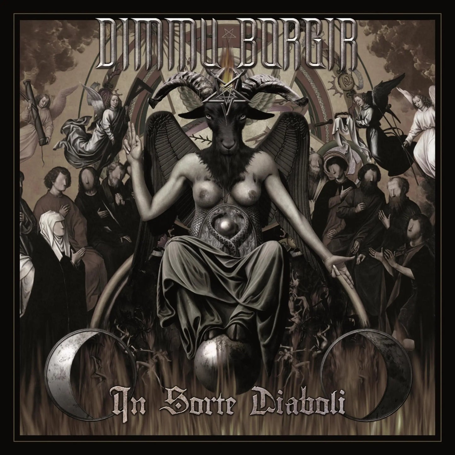 Dimmi Borgir - In Sorte Diaboli [Black, White & Gold splatter]