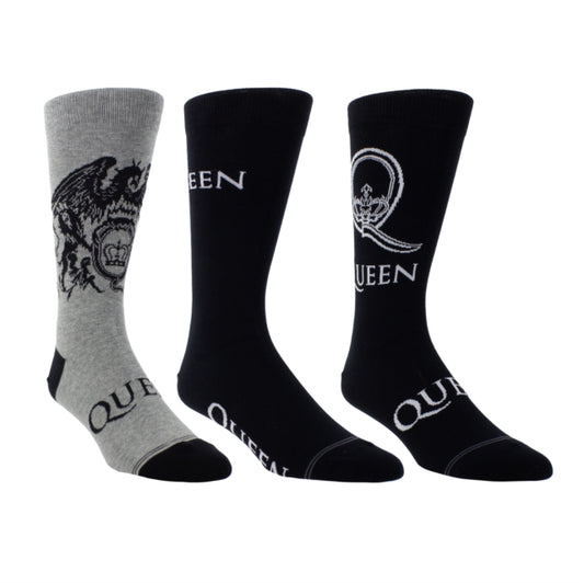 QUEEN	Queen Assorted Crew Socks 3 Pack (One Size)