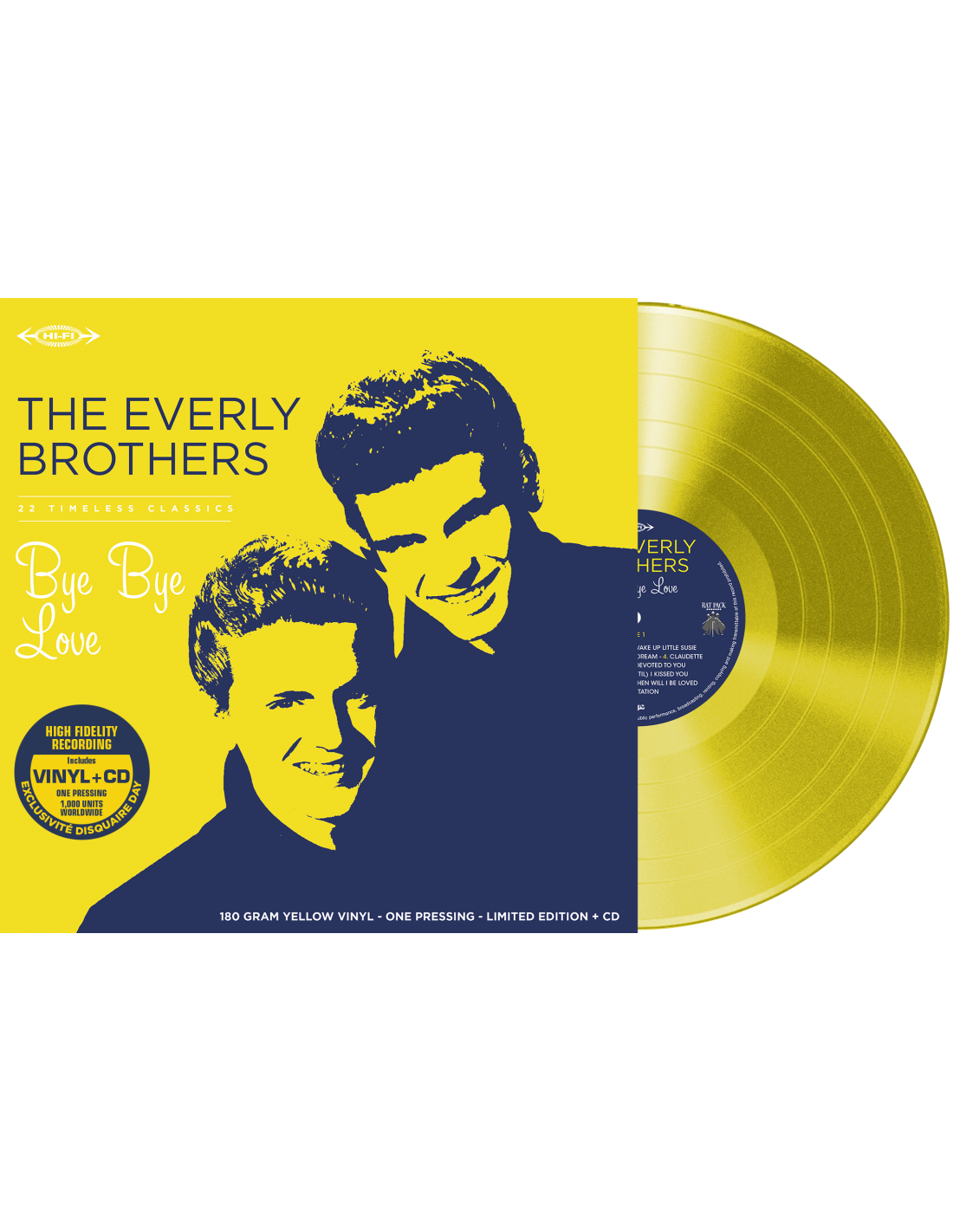 EVERLY BROTHERS - Bye Bye Love (Translucent Yellow Vinyl + CD) (Rsd 2026)