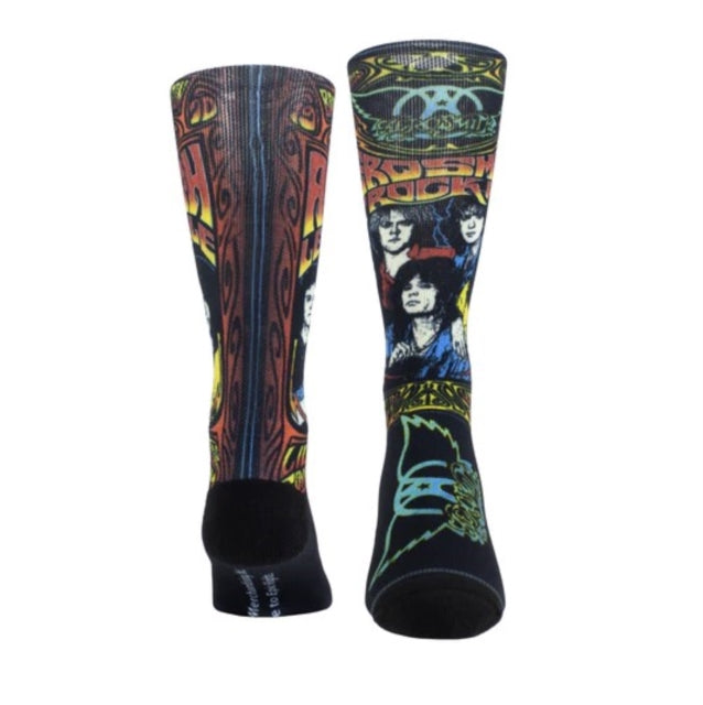 AEROSMITH - Aerosmith Let Rock Rule Crew Socks (One Size) - Dye Sublimation