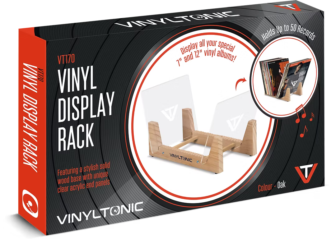 Vinyltonic Vinyl Display Rack Oak Finish
