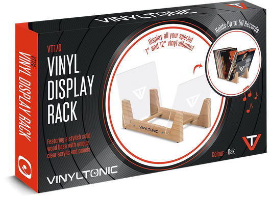 Vinyltonic Vinyl Display Rack Oak Finish