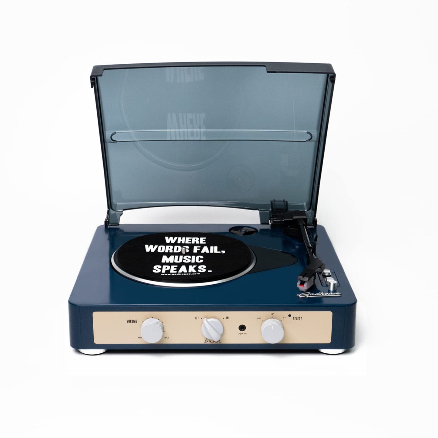 GADHOUSE - BRAD RETRO - BRAD RETRO RECORD PLAYER (NAVY)