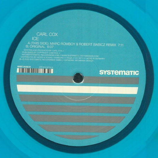 Carl COX - Ice (remix) [ translucent blue vinyl 12"]