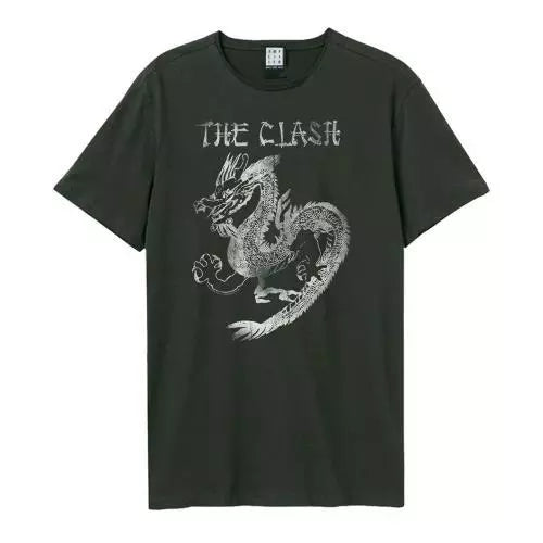 CLASH - NEW DRAGON AMPLIFIED VINTAGE CHARCOAL MEDIUM T-SHIRT