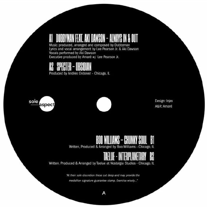 DUBBYMAN / SPECTER / BOO WILLIAMS / TAELUE - Sole Discretion EP Part 2