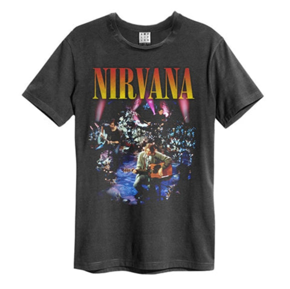 NIRVANA - Nirvana Live In New York T-Shirt (Charcoal)