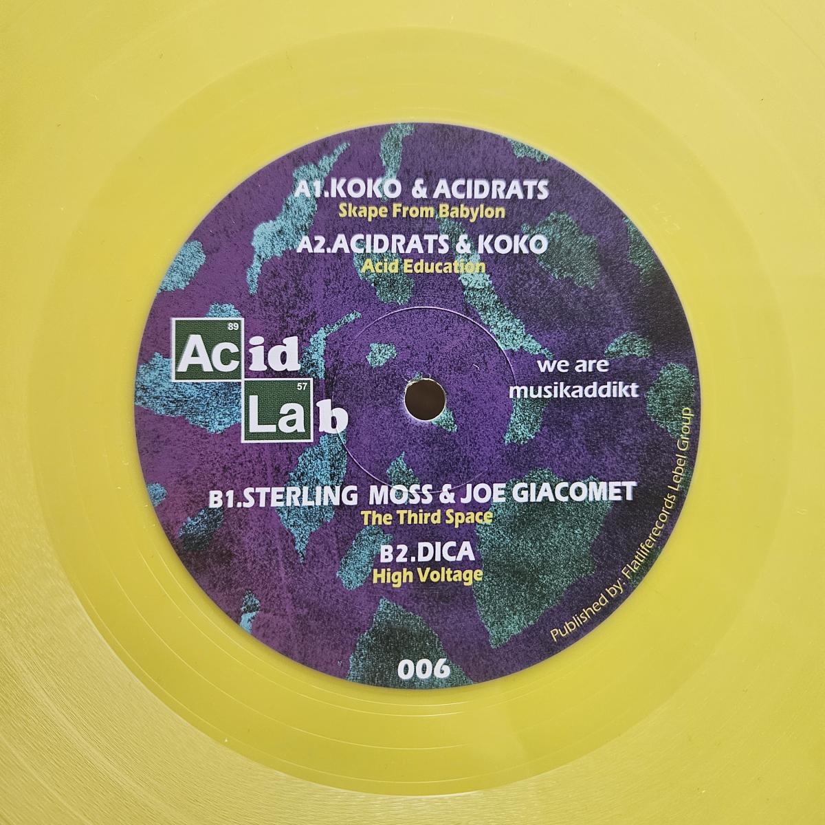 Various Artists - AcidLab 006 [200 Copies LTD / Yellow Vinyl]