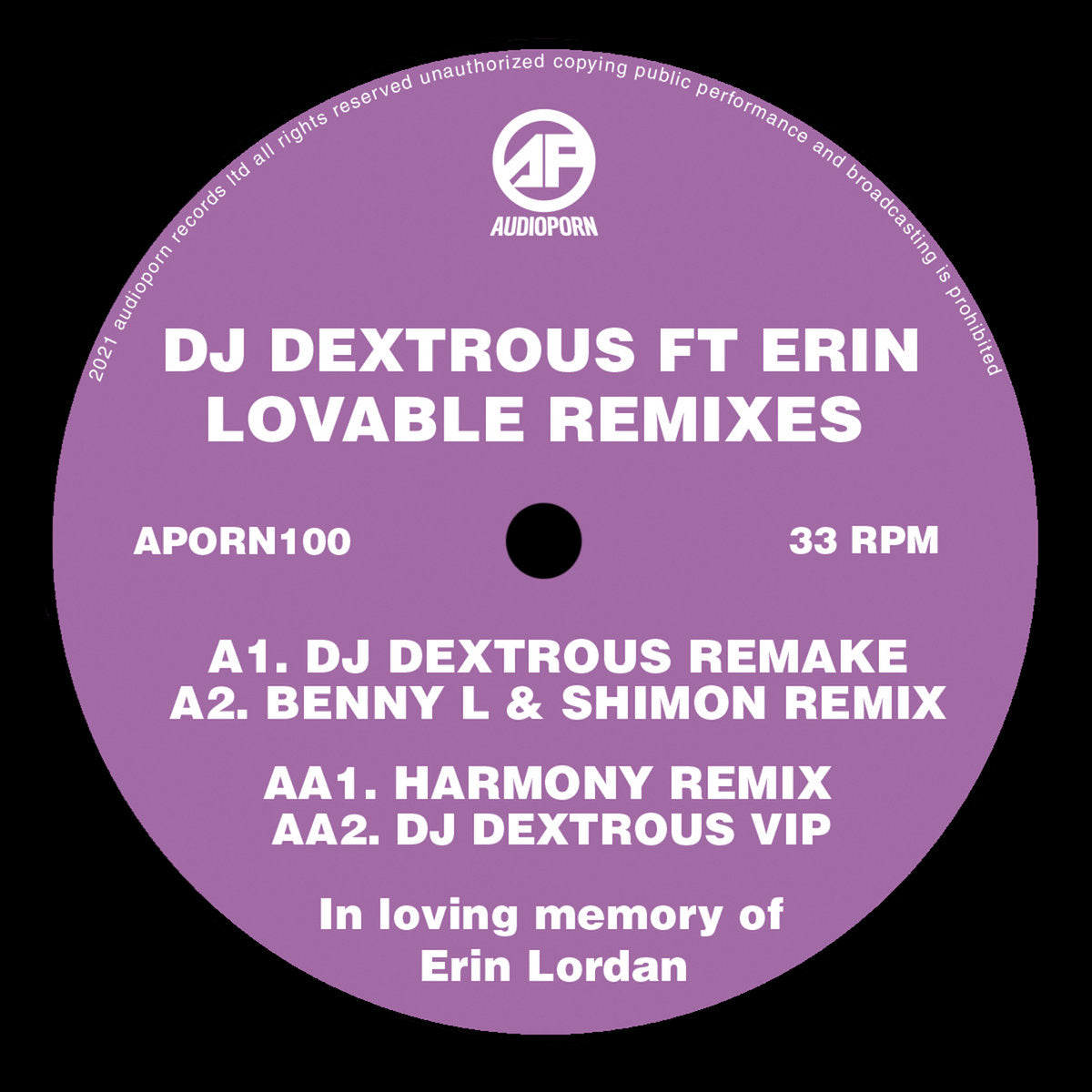 DJ Dextrous Feat. Erin - Lovable Remixes EP