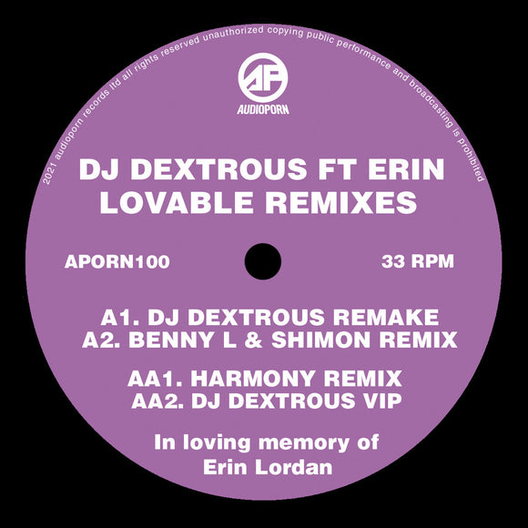 DJ Dextrous Feat. Erin - Lovable Remixes EP