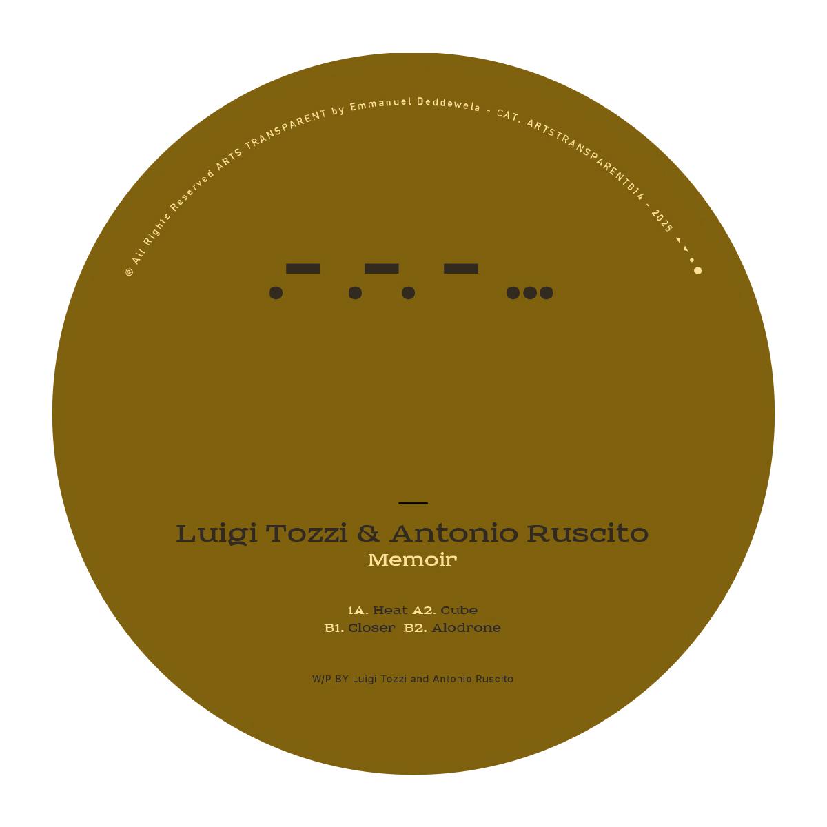 Luigi Tozzi & Antonio Ruscito - Memoir [silver colored vinyl]