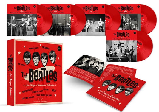 THE BEATLES - LIVE SINGLES COLLECTION [5 X 7" RED VINYL + BOOKLET BOXSET]