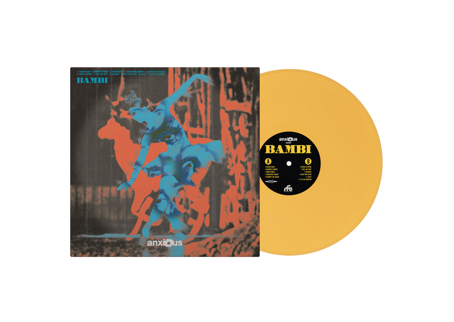 Anxious - Bambi [Yellow Vinyl with Alternate Signed Cover]