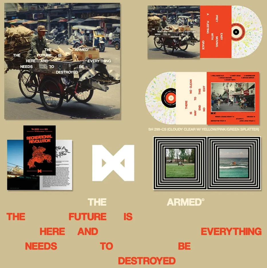 The Armed - THE FUTURE IS HERE AND EVERYTHING NEEDS TO BE DESTROYED [Cloudy clear w/ yellow, green & pink splatter LP]