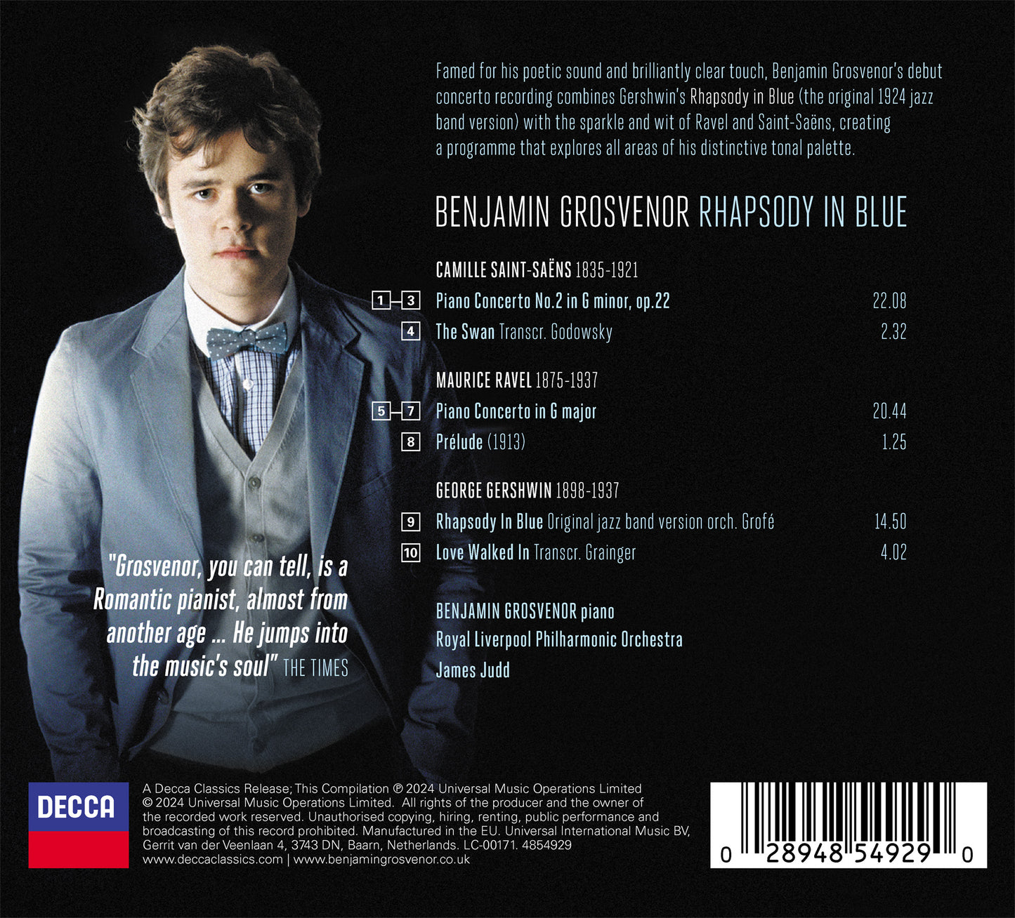 BENJAMIN GROSVENOR – RHAPSODY IN BLUE [CD]