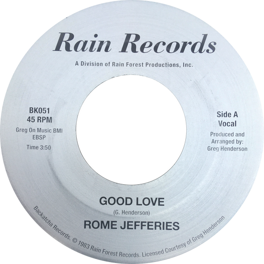 Rome Jefferies - Good Love [7" Vinyl]