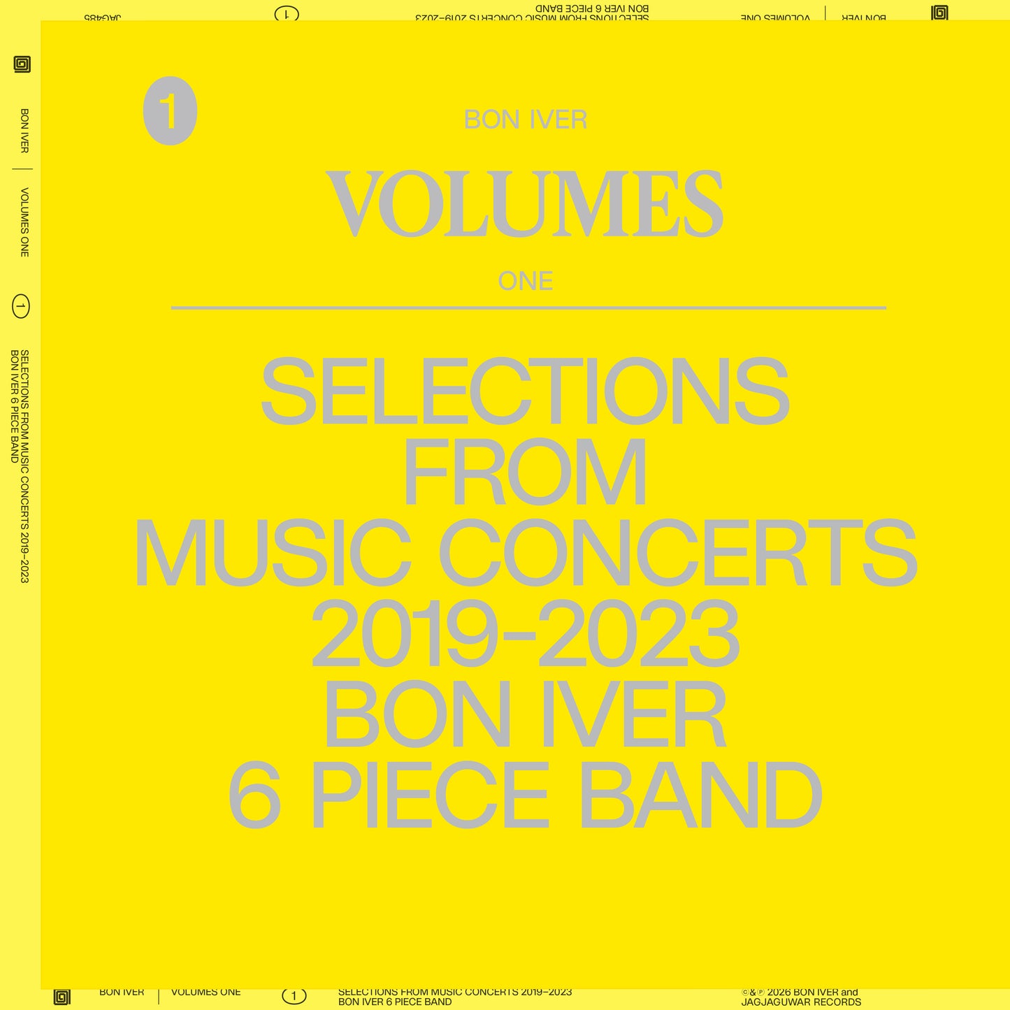 Bon Iver - VOLUMES: ONE "SELECTIONS FROM MUSIC CONCERTS 2019-2023 BON IVER 6 PIECE BAND" [CD]